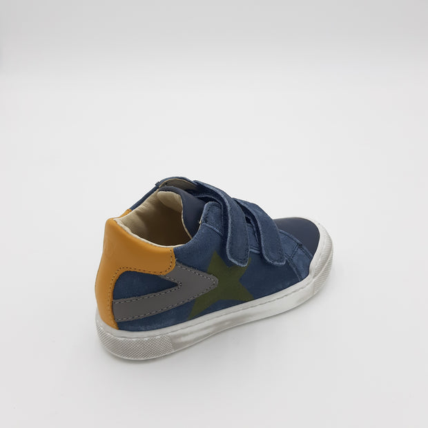 SNEAKER-SCARPONCINO IN PELLE NAVY