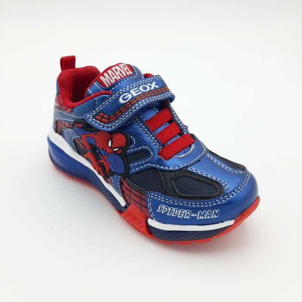 Sneakers primi passi blu da bambino con stampa Spiderman Sneakers primi passi blu da bambino con stampa Spiderman